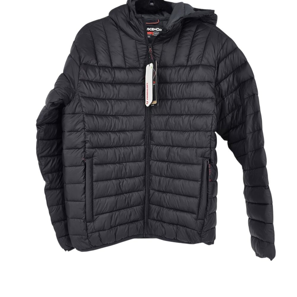 NWT Hawke & Co Black Empire Hoodie 2.0 PrimaLoft Packable Puffer Jacket Size S